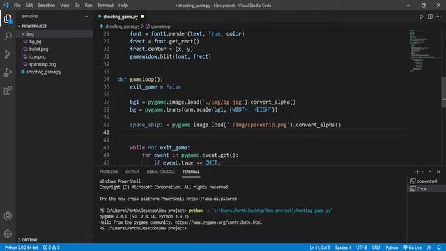 Python game development using Pygame - Bliting the image on screen #5 смотреть онлайн