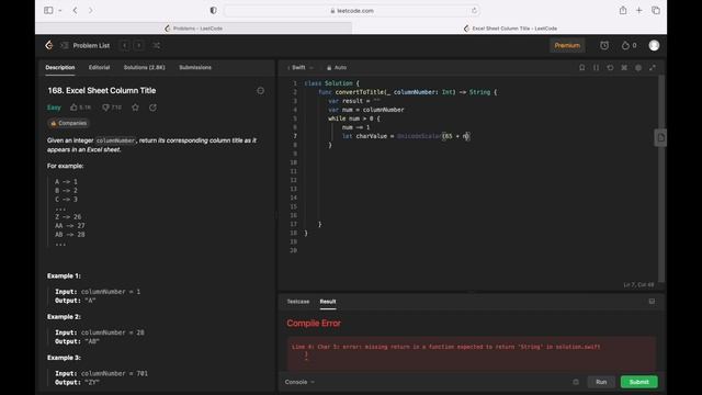 LeetCode - Excel Sheet Column Title смотреть онлайн