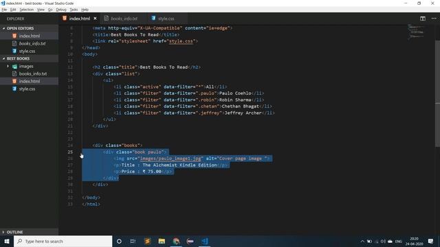 BEST BOOKS TO READ || FILTER BY AUTHOR NAME || FILTER EFFECT USING JS || ISOTOPE JS смотреть онлайн