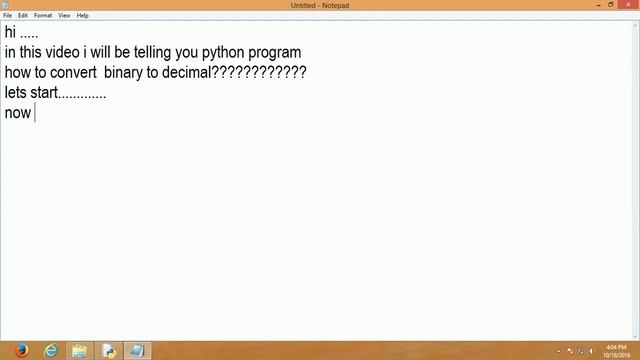 python program to convert binary digit to decimal смотреть онлайн