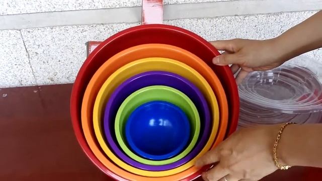 Colored Melamine Plastic Mixing Kitchen Bowls смотреть онлайн