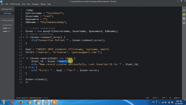 PHP mysql Tutorial in Hindi | PHP Get ID of Last Inserted Record in Hindi смотреть онлайн