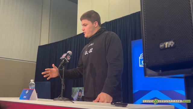 Joe Alt Addresses Media at the NFL Scouting Combine смотреть онлайн