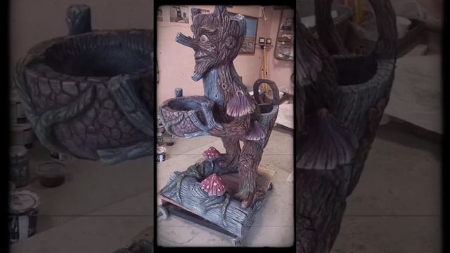 Идеи  для  дачи.  оригинальные  скульптуры из  цемента.