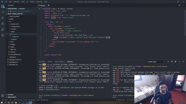 Smooth scrolling in react using react-scroll package смотреть онлайн