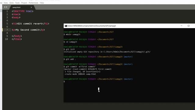 How to revert a Git Commit using git commands ? |Git Tutorial смотреть онлайн
