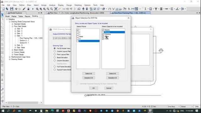 Export Etabs to Autocad | EtazDc смотреть онлайн