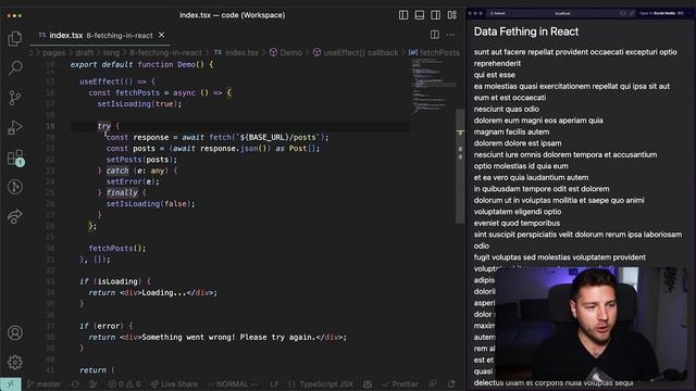 Fetching Data in React - Complete Tutorial смотреть онлайн