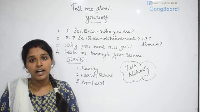 Tell Me About yourself in A Job Interview in Tamil - Besant Technologies смотреть онлайн