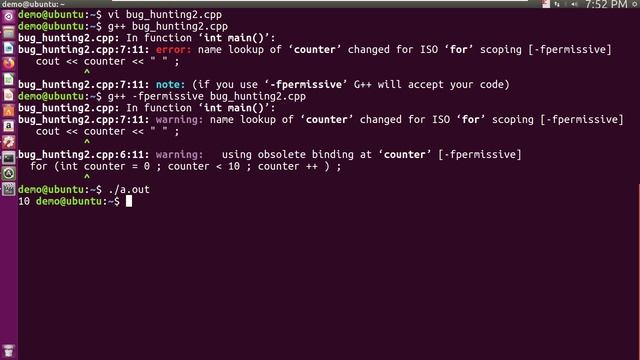 C++ | For loop bug hunting смотреть онлайн