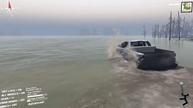 Spintires - PC Gameplay Part 3 - Testing the Toyota Tundra by CCS in the Flood Map смотреть онлайн