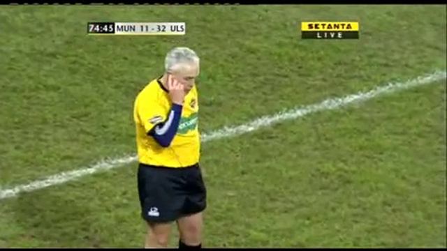 Munster v Ulster 03/01/2009 Andrew Trimble Try смотреть онлайн