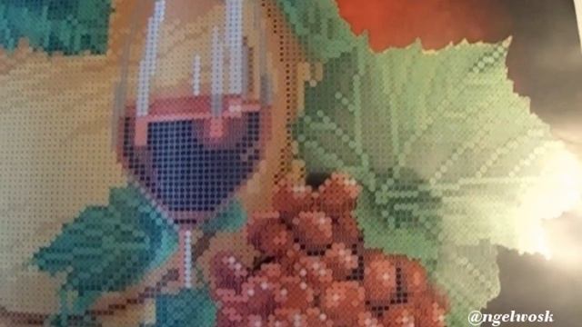 Схема для вышивки бисером "Бокал вина" смотреть онлайн