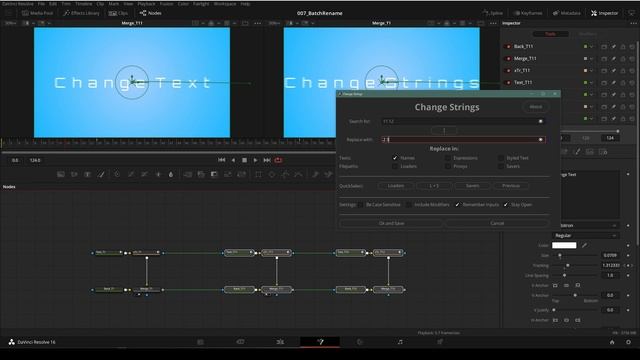Work Faster in Fusion/DaVinci Resolve Find and Replace Script, rename Nodes, Filepaths, Expressions смотреть онлайн