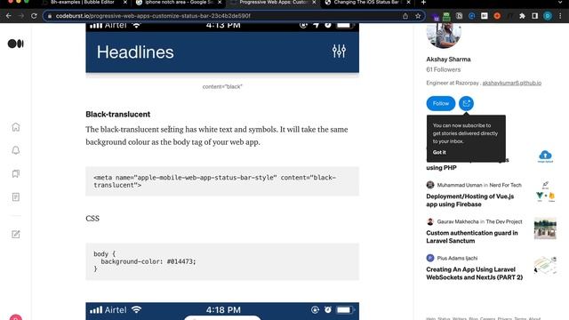 How to adjust the iOS status bar when building PWAs with Bubble.io смотреть онлайн