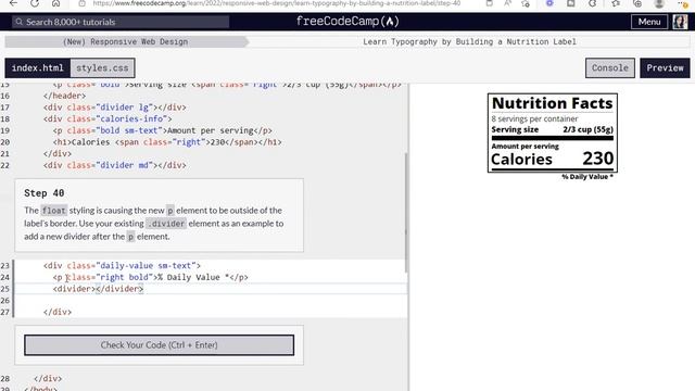 Learn Typography By Building A Nutrition Label (CSS)