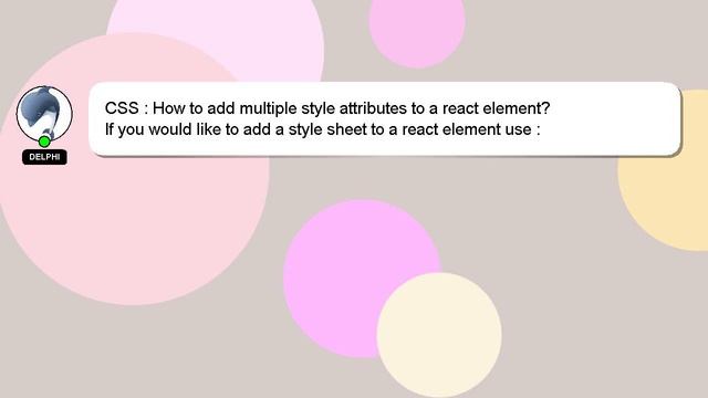 CSS : How to add multiple style attributes to a react element? смотреть онлайн