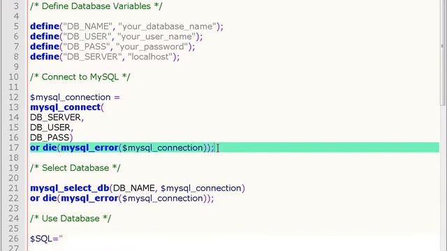 PHP - How to Connect to a MySQL Database смотреть онлайн