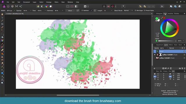 Create ink splatter effect in affinity photo(same process for Photoshop also) смотреть онлайн
