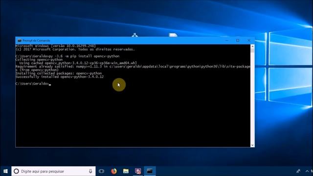 Como Instalar OpenCV em 1 minuto - PYTHON смотреть онлайн