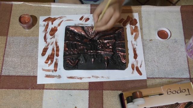 Раскрашиваем барельеф "Город" из гипса. Часть 2 смотреть онлайн