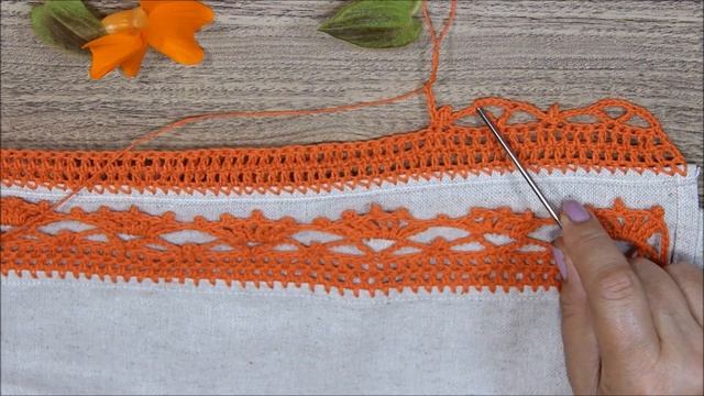 УКРАШАЕМ кухонное ПОЛОТЕНЦЕ вязаной КАЙМОЙ для создания УЮТА в нашем доме! смотреть онлайн