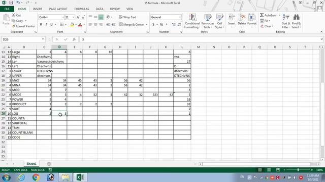 how to use of 15 excel for formulas in Hindi Part-2 смотреть онлайн