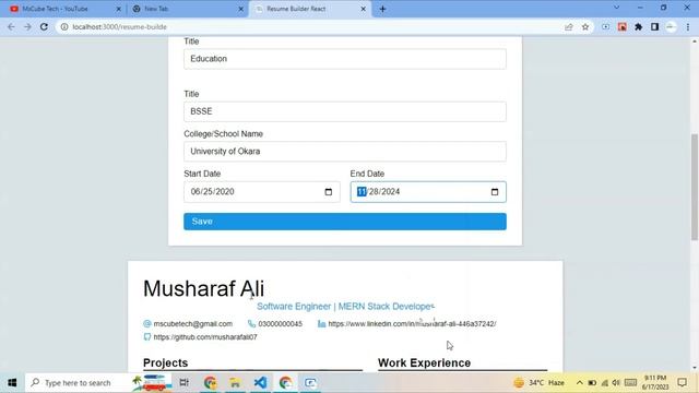 Create a Resume Builder in React Js | Resume Generator in ReactJS | CV Maker #cv #resume смотреть онлайн