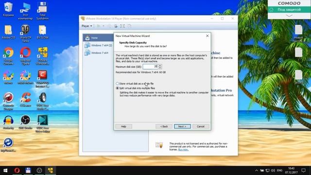Как создать виртуальную машину в VMware Workstation 14 Player на примере Windows 7 смотреть онлайн