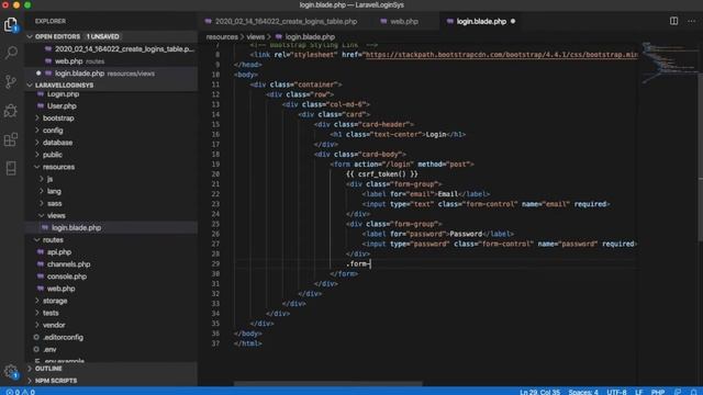 Login System Using Laravel, MySql, Bootstrap | Laravel Project | Laravel Login Application смотреть онлайн