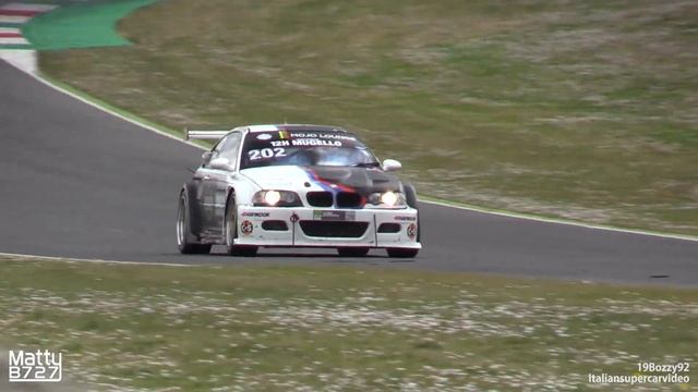 BMW M3 E46 GTR Race Car at Mugello! - OnBoard, Flames & S54 Engine Sound! смотреть онлайн