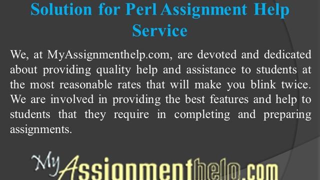 Need Perl Assignment Help смотреть онлайн