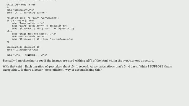 Unix & Linux: Better more efficient bash script (grep) смотреть онлайн