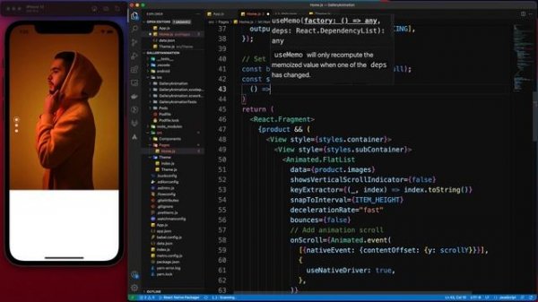 Custom Gallery Swiper with BottomSheet - React Native iOS - Speed Code