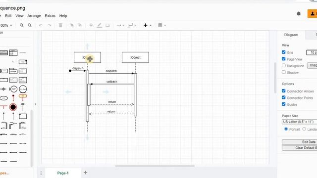 How to draw Sequence diagram | draw.io | Draw UML diagrams смотреть онлайн