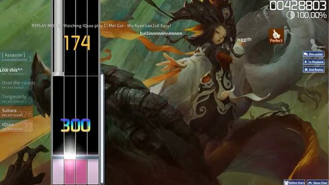 osu!mania - IQ166 - Ci Mei Gui - Wu Xuan Lan [4K Easy] #osu!mania смотреть онлайн