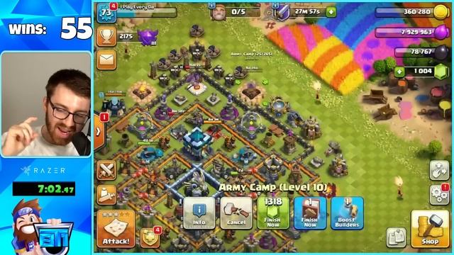 I Played a New Clash of Clans Account for 100 Days Straight! смотреть онлайн