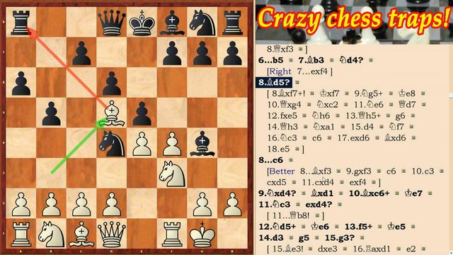 Queen SAC ♕ LASKER ♔ Chess TRAPS in the King’s Gambit opening! смотреть онлайн
