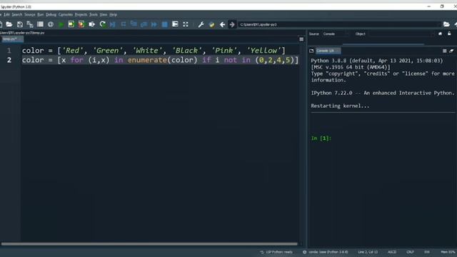 Print a specified list after removing certain user specified elements in python смотреть онлайн