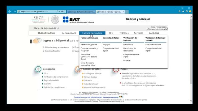 Solución Validador Facturas Electrónicas (SAT) utiliza Internet Explorer en Window10 смотреть онлайн