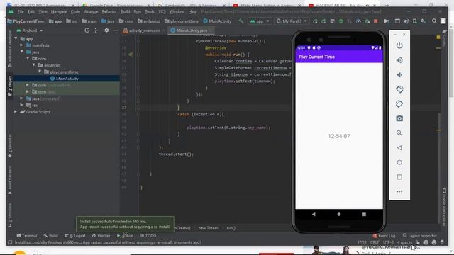 Play Current Time in Android-Java смотреть онлайн