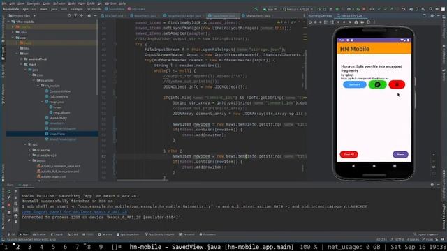 hn-mobile: fixing the save/delete buttons - Android/Java + HackerNews API | Sept. 16 VOD смотреть онлайн