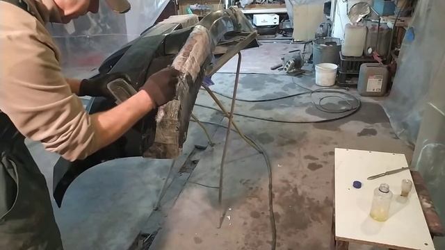 Ремонт бампера из стекловолокна,стекловолокном и эпокситкой. смотреть онлайн