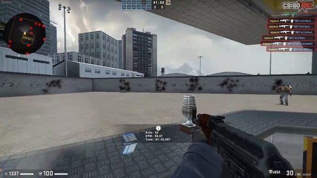Counter Strike Global Offensive aim bots training 26th day -тренировка с ботами cs go 26 день смотреть онлайн