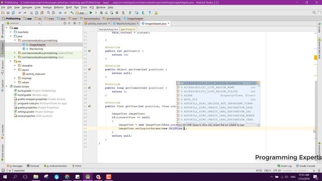 Picture Matching Game using GridView Android Studio смотреть онлайн