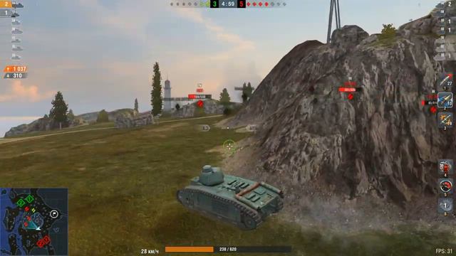 Бой на: B1 (Самый дерзкий танк на уровне) WoT Blitz смотреть онлайн