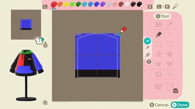 How to make a Tommy Hilfiger Colorblock hoodie | Animal Crossing: New Horizons смотреть онлайн