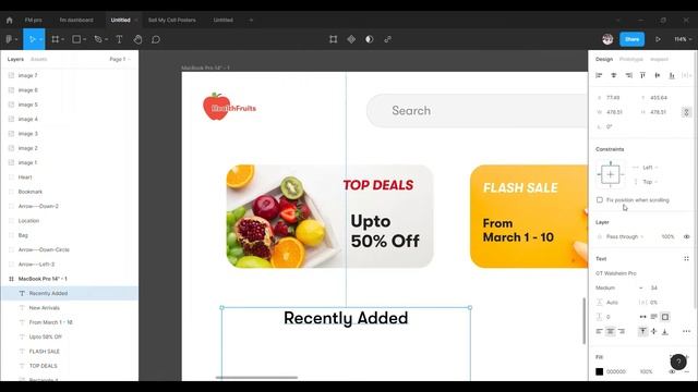 Healthfruits Landing Page Design | Made with figma. смотреть онлайн