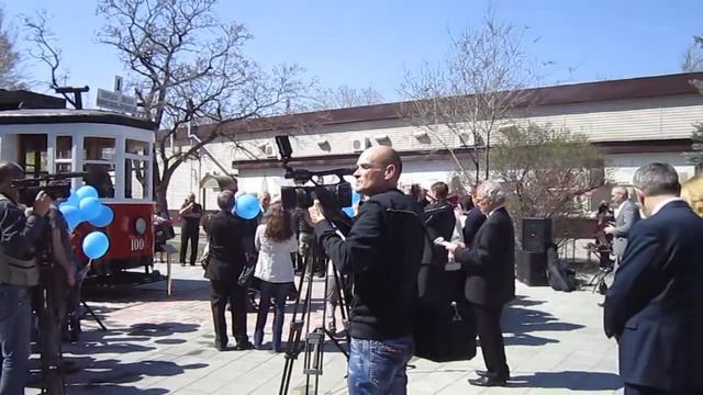 Церемония открытия памятника трамваю. (Волгоград, 19.04.2013) (1/3) смотреть онлайн