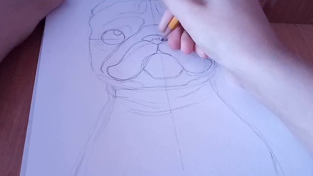 Как нарисовать мопса|акварельный скетчинг|#скетчимвместе|подробный урок|#AngelinaARTскетчинг. смотреть онлайн